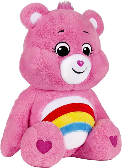 Care Bears | Cheer Bear 60cm Jumbo Plush | Collectable Cute Plush Toy, Giant Teddy Bear, Cuddly Toys for Children, Soft Toys for Girls Boys, Big Teddy Suitable for Girls and Boys 4+ | Basic Fun 22066