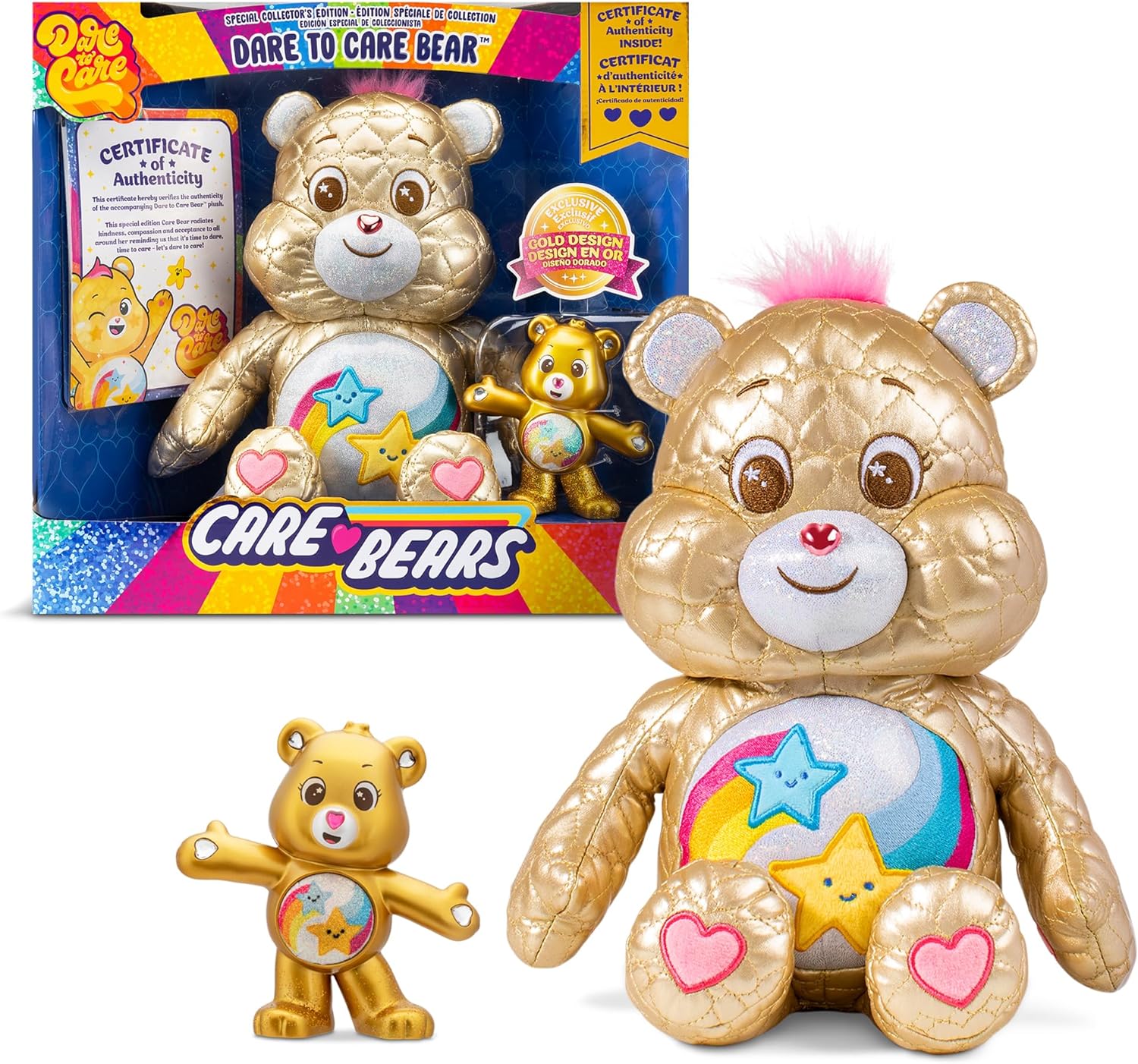Care Bears Dare To Care Gold Quilted Bear