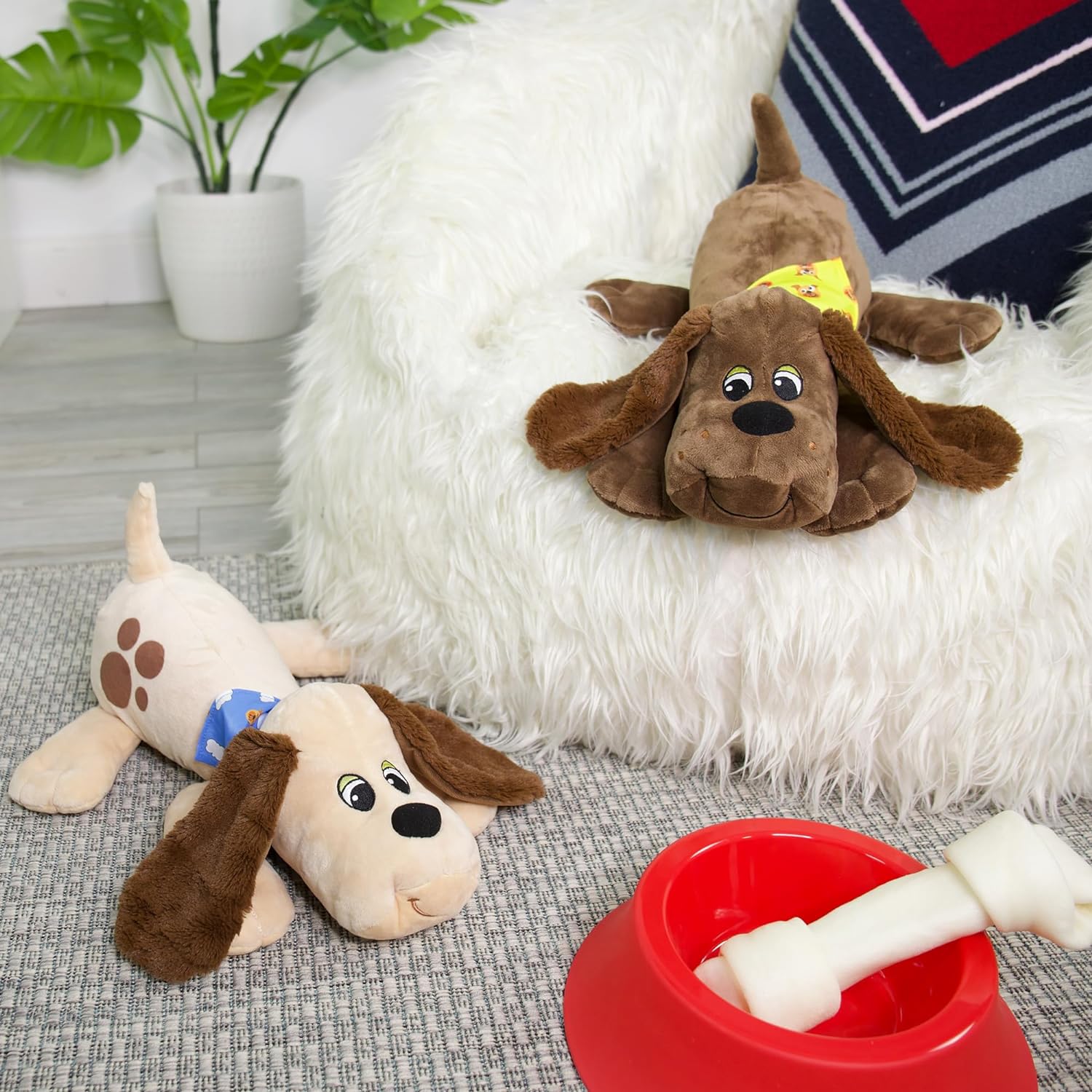 Pound Puppies , Brown / Zany Puppy Plush , Puppy Toy, Soft Toy Dog for Children, Puppy Toys for Girls and Boys, 43cm Dog Plush for Kids Ages 3+ , Basic Fun 38211 Brown/Zany