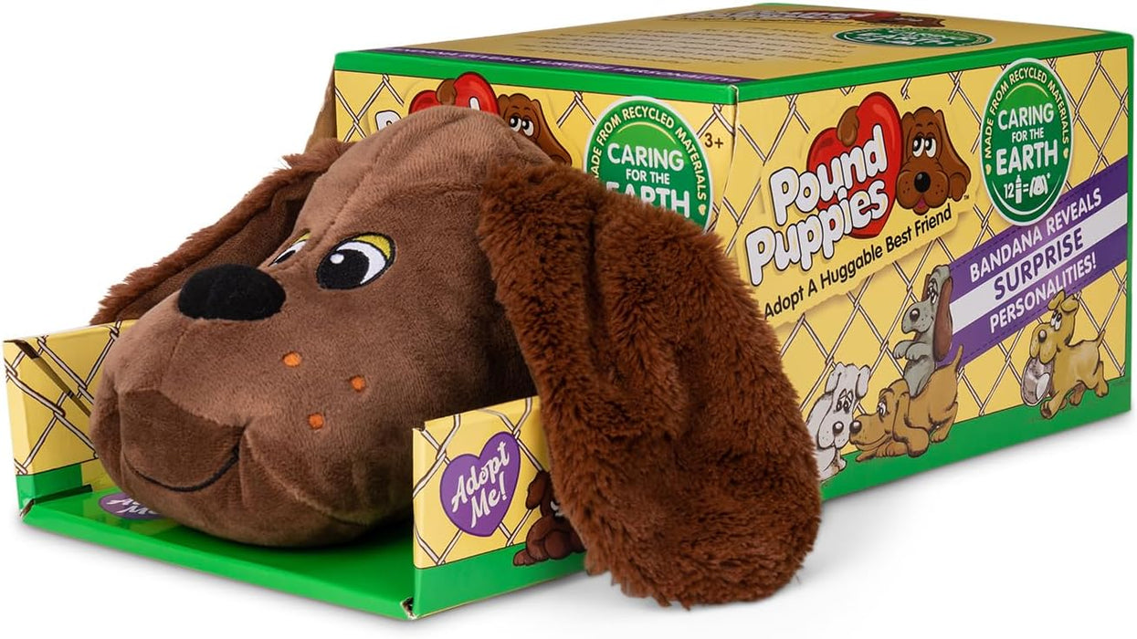 Pound Puppies , Brown / Zany Puppy Plush , Puppy Toy, Soft Toy Dog for Children, Puppy Toys for Girls and Boys, 43cm Dog Plush for Kids Ages 3+ , Basic Fun 38211