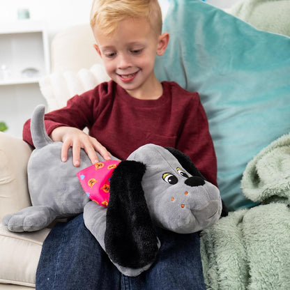Pound Puppies , Gray / Lovey Puppy Plush , Puppy Toy, Soft Toy Dog for Children, Puppy Toys for Girls and Boys, 43cm Dog Plush for Kids Ages 3+ , Basic Fun 38214