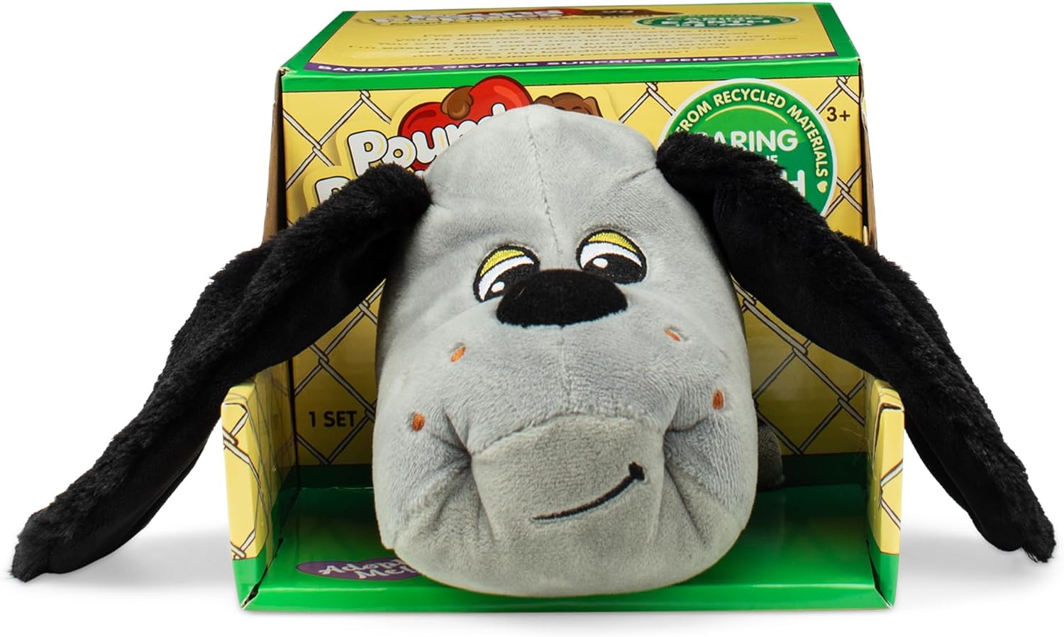 Pound Puppies , Gray / Lovey Puppy Plush , Puppy Toy, Soft Toy Dog for Children, Puppy Toys for Girls and Boys, 43cm Dog Plush for Kids Ages 3+ , Basic Fun 38214