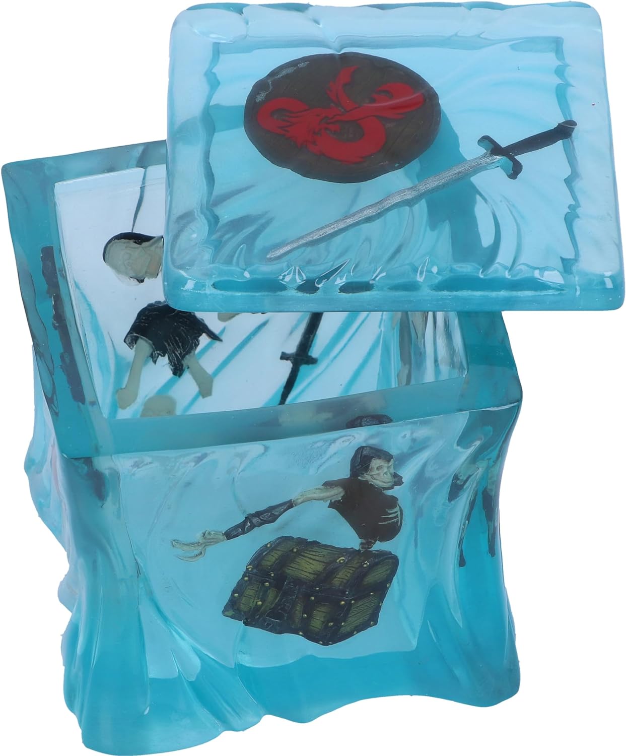 Nemesis Now Dungeons & Dragons Gelatinous Cube Dice Box 11cm, Resin, Blue, Officially Licensed D&D Merchandise, Translucent Gelatinous Cube Monster Box, Cast in the Finest Resin, Expertly Hand-Painted