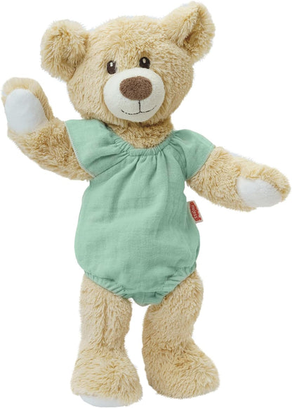 Heless 2413-Ropa 100% algodón orgánico, Body con Volantes Menta para muñecas y Peluches de 35 a 45 cm, sólido, Color Mint (2413