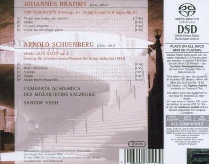 String Quintet/verklarte Nacht (Vegh)