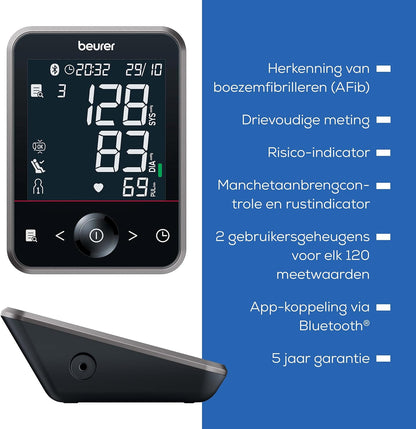 Beurer - Bm 64 Fully Automatic Blood Pressure And Heart Rate Monitor - 5 Years Warranty