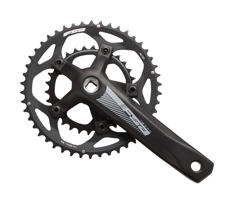 FSA Tempo Adventure JIS/Square Taper Chainset in Black 46/30T 165Mm, Black