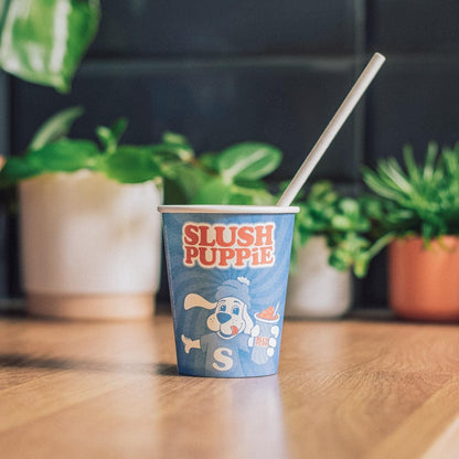 Slush Puppie Pack of 20 Paper Cups & Paper Straws