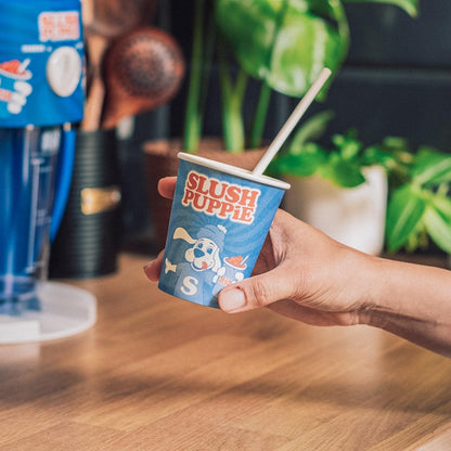 Slush Puppie Pack of 20 Paper Cups & Paper Straws