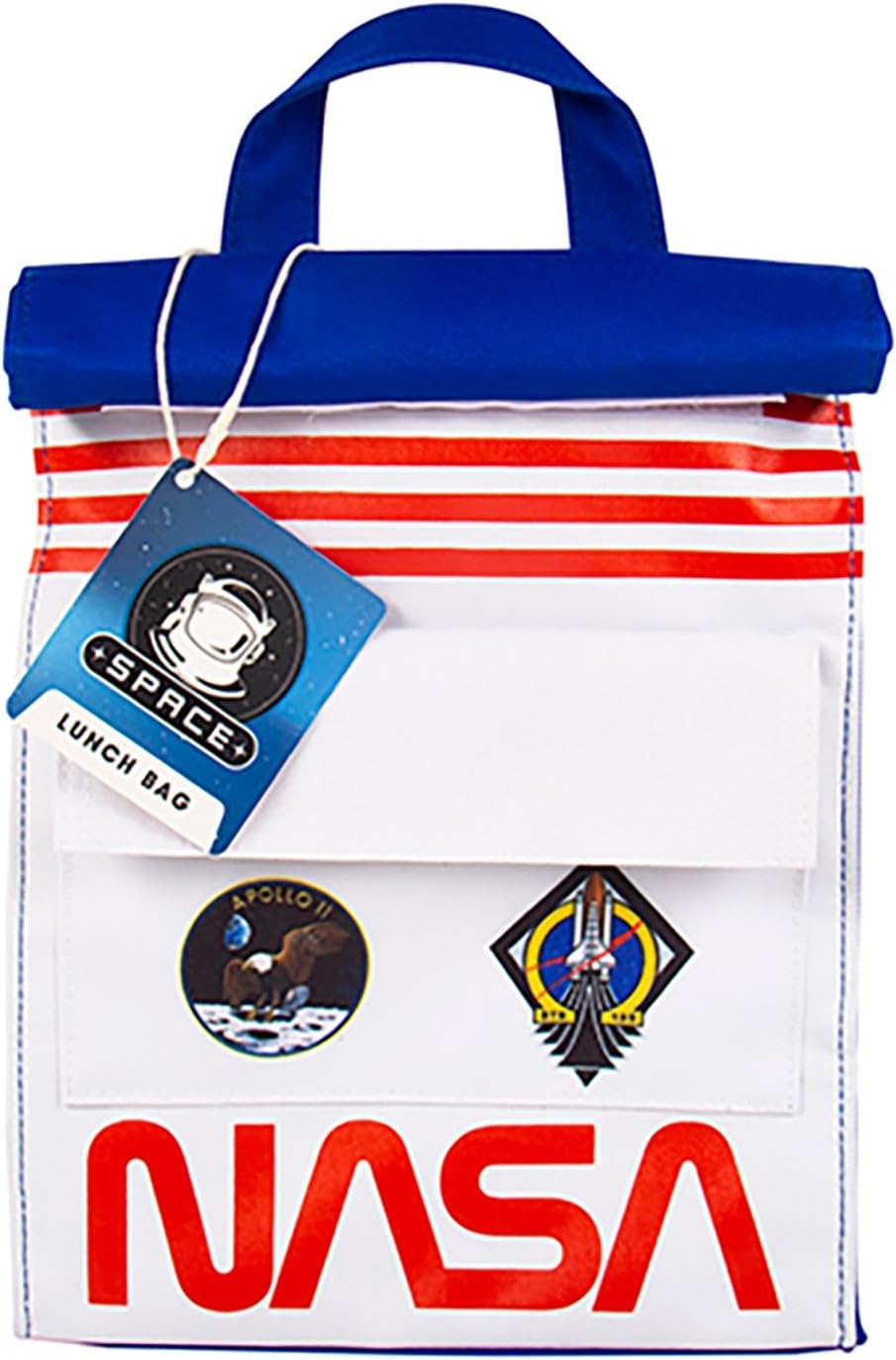 Fizz Creations NASA geïnspireerde Space Lunch Bag. Inclusief voorvak en folie gevoerde isolatie. Voorzien van klassieke NASA Artwork.
