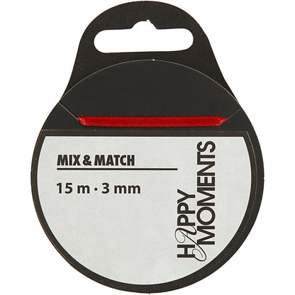 Satinband B 3 Mm 15 M Rot