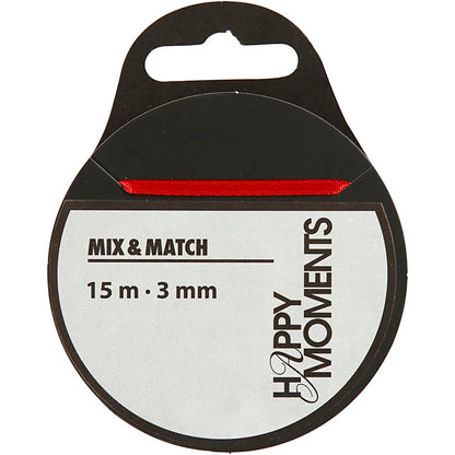 Satinband B 3 Mm 15 M Rot