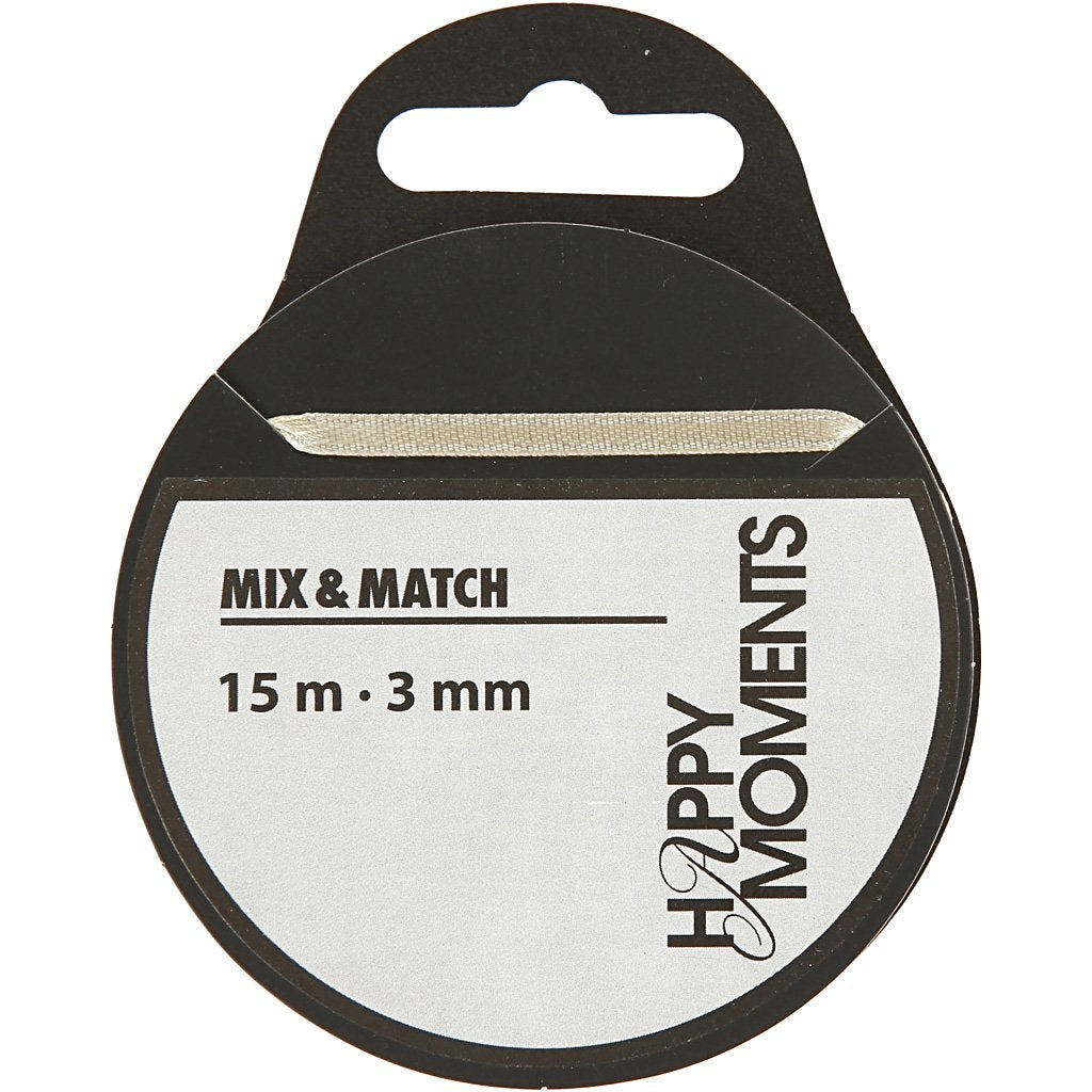 Satinband B 3 Mm 15 M Creme