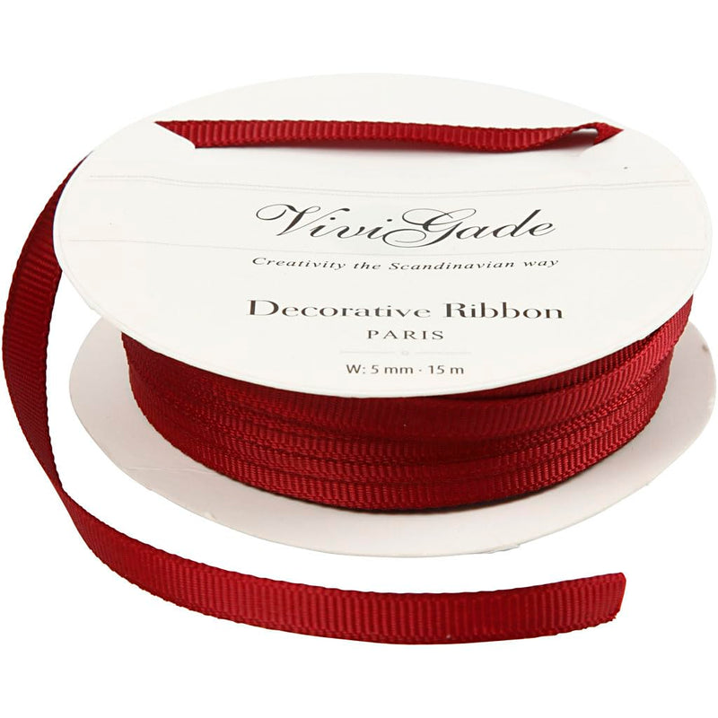 Zierband B 5 Mm 15 M Rot