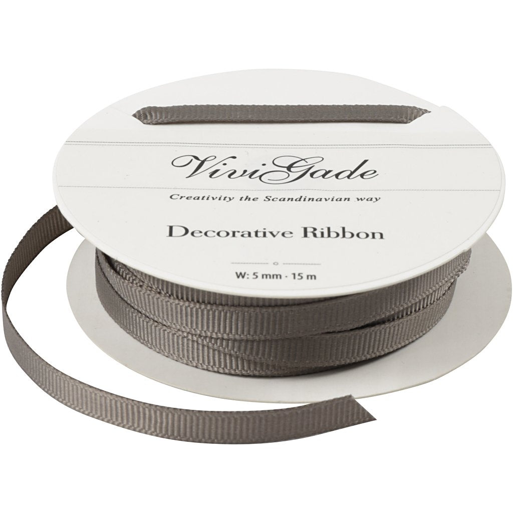 Zierband B 5 Mm 15 M Grau