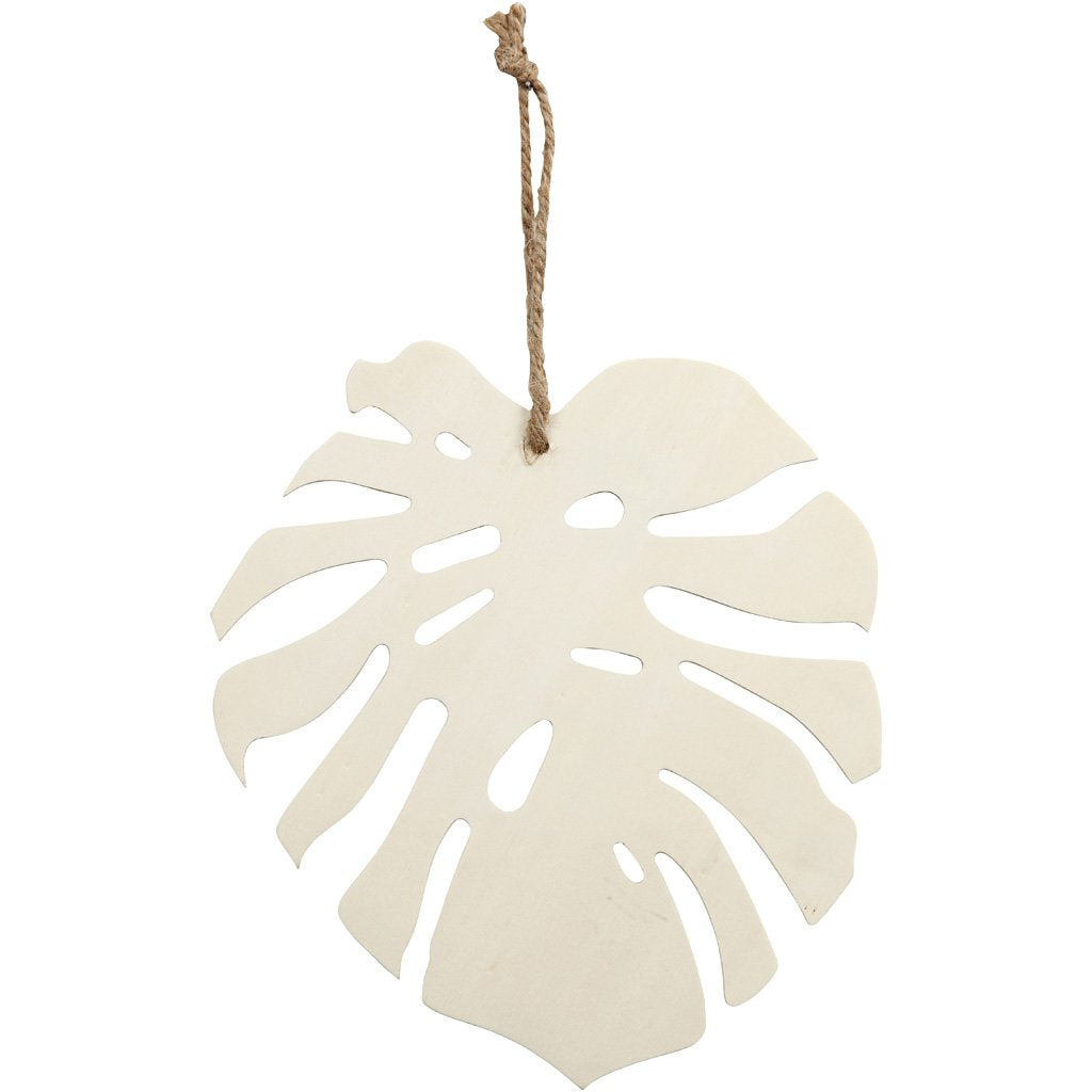 Monstera Leaf, H: 20 cm, W: 19 cm, plywood, 1pc, thickness 3 mm