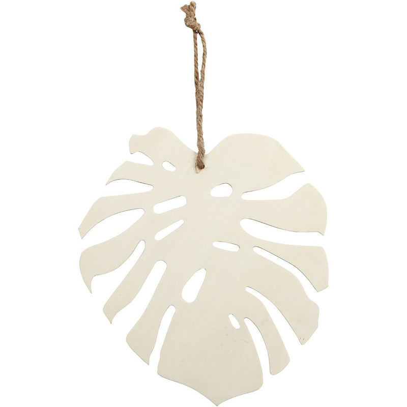 Monstera Leaf, H: 20 cm, W: 19 cm, plywood, 1pc, thickness 3 mm