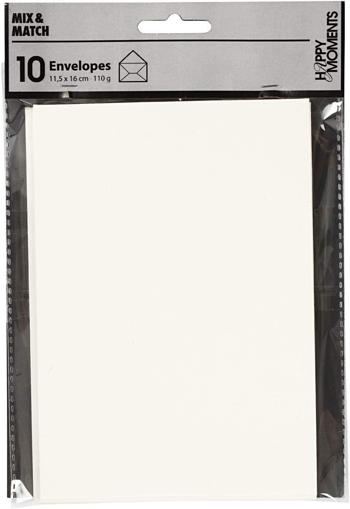 Creativ Company 217022 Briefumschläge creme (C6 (114 x 162 mm), creme, 160 mm, 11,5 cm, 110 g