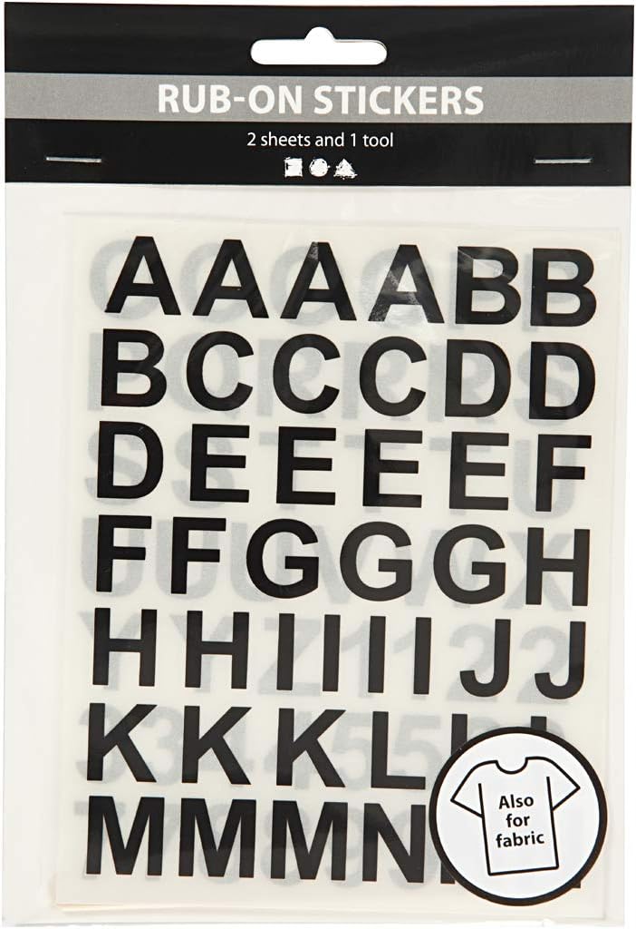Creativ Aufkleber für Textildekoration, schwarz, One Size