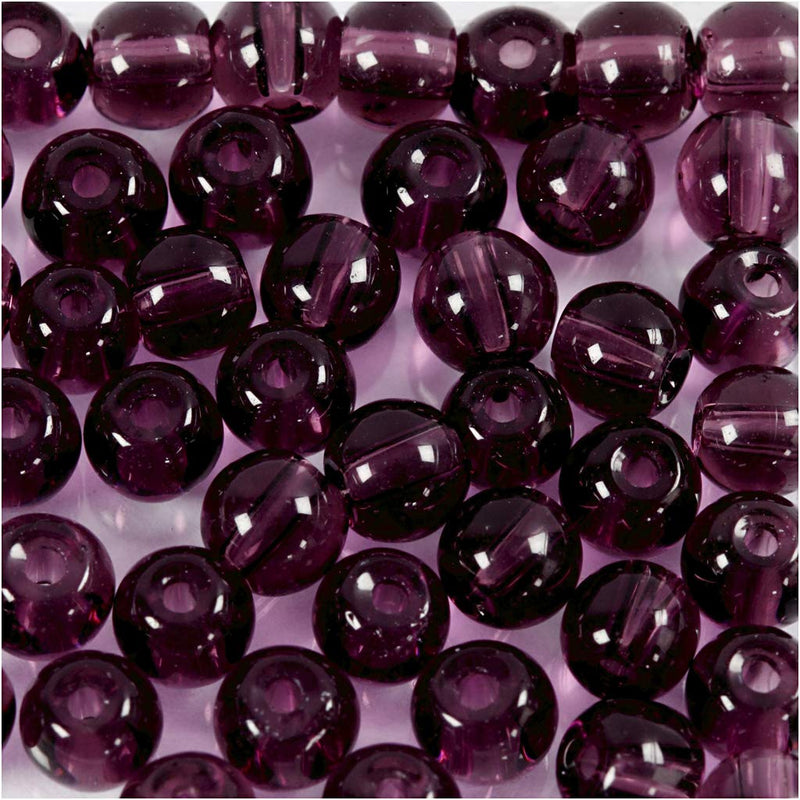 Creativ Glass Acrylic Beads, Purple