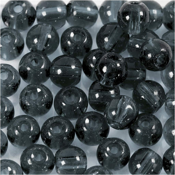 Creativ Glass Acrylic Beads, Grey, One Size