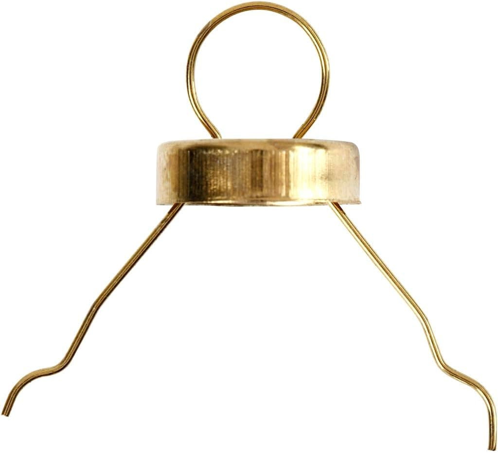 Christmas Bauble Hooks 13 mm Gold Pack of 25