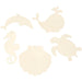 Creotime Wooden garland to decorate - 5 Sea Animals