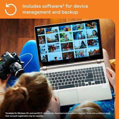 WD 5TB My Passport Portable HDD Works with USB-C and USB-A devices with software for device management, backup and pasword protection, Works with PC, Mac, Chromebook, Gaming Console and Mobile Devices
