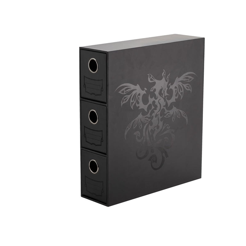 Arcane Tinmen - Dragon Shield: Fortress Card Drawers: Black 1200CT – Card Games - Compatible with Pokemon, Yugioh, Magic The Gathering, MTG TCG OCG & Hockey Cards