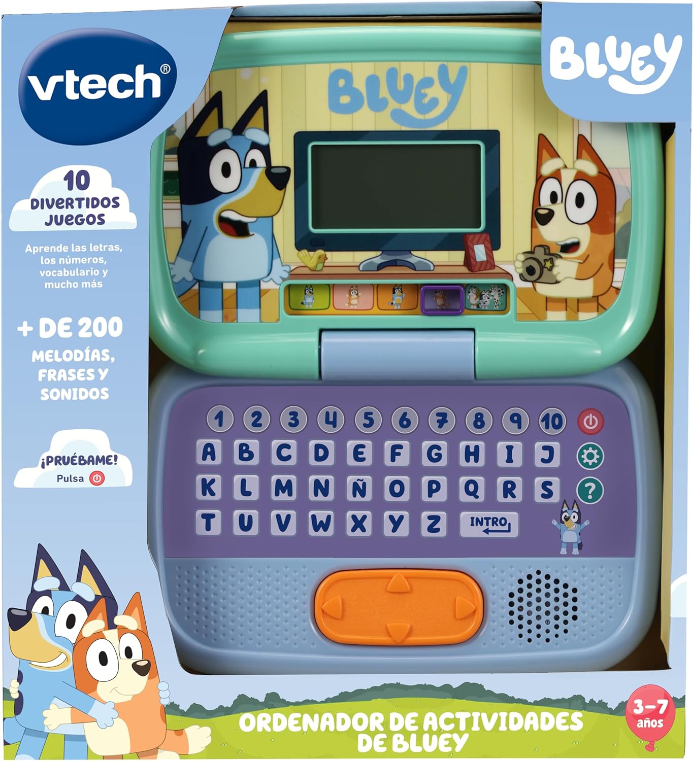 VTech - Bluey Activities Computer, Color v. Spanish (80-530922