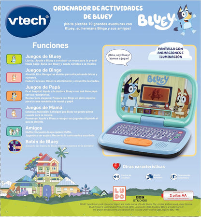 VTech - Bluey Activities Computer, Color v. Spanish (80-530922