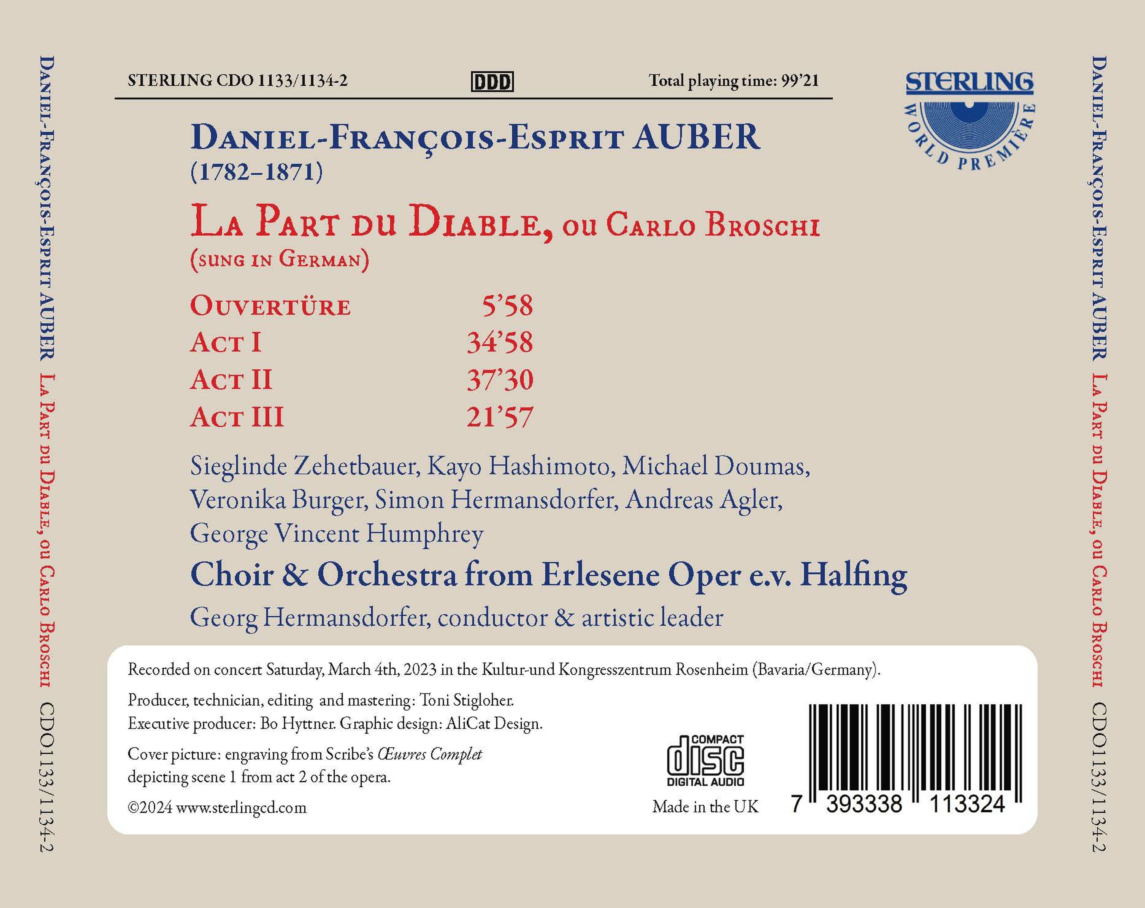 Daniel-François-Esprit Auber: La Part Du Diable