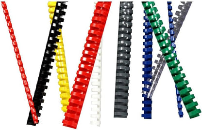 r&b BRP140-SW Plastic Binding Combs, 21 Rings, 14 mm, Pack of 100