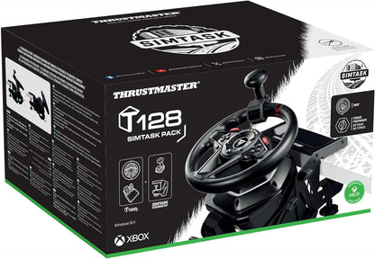 Thrustmaster T128 SimTask Pack, T128 Racing Wheel, Steering Kit Assembly System for Simulator Games (Xbox/PC)