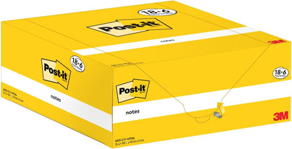 Post-it Foglietti Canary Yellow, Confezione da 18 blocchetti + 6 GRATIS, 100 Fogli per blocco, 38 mm x 51 mm, Colore Giallo - Foglietti Adesivi Fogli Adesivi per Appunti, Elenchi & Promemoria