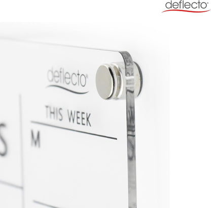 Deflecto A4 Acrylic Weekly/Monthly Planner Magnetic Mounting System 29.7cm x 21cm, ideal for Activities, Reminders, Homework, Meal Planning.