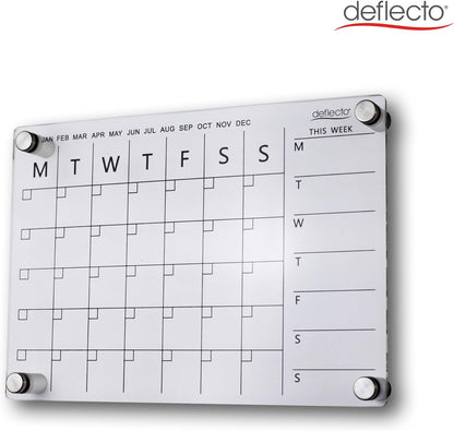 Deflecto A4 Acrylic Weekly/Monthly Planner Wall Mounting System 29.7cm x 21cm, ideal for Activities, Reminders, Homework, Meal Planning.