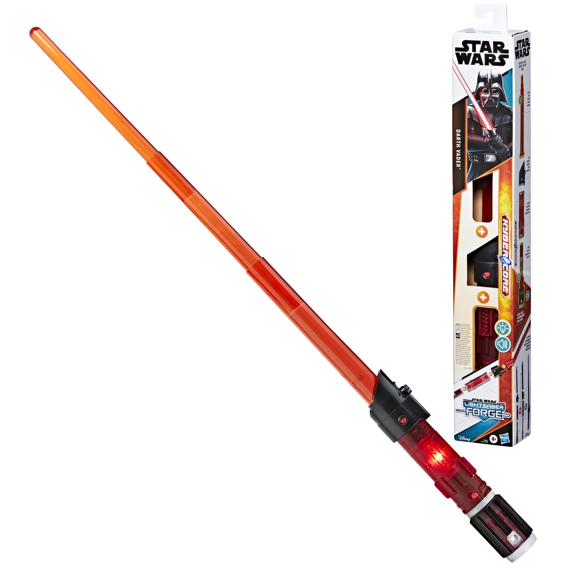 Star Wars Lightsaber Forge Kyber Core Darth Vader, Red Customisable Electronic Lightsaber
