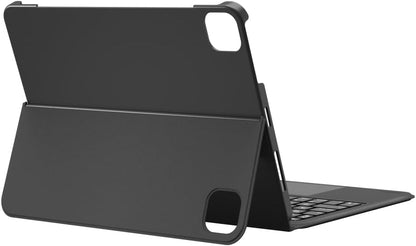 Belkin Funda con teclado para iPad de uso diario con soporte, teclado Bluetooth retroiluminado, controles multigestos, almacenamiento magnético para Apple Pencil QWERTY, teclas multimedia para iPad