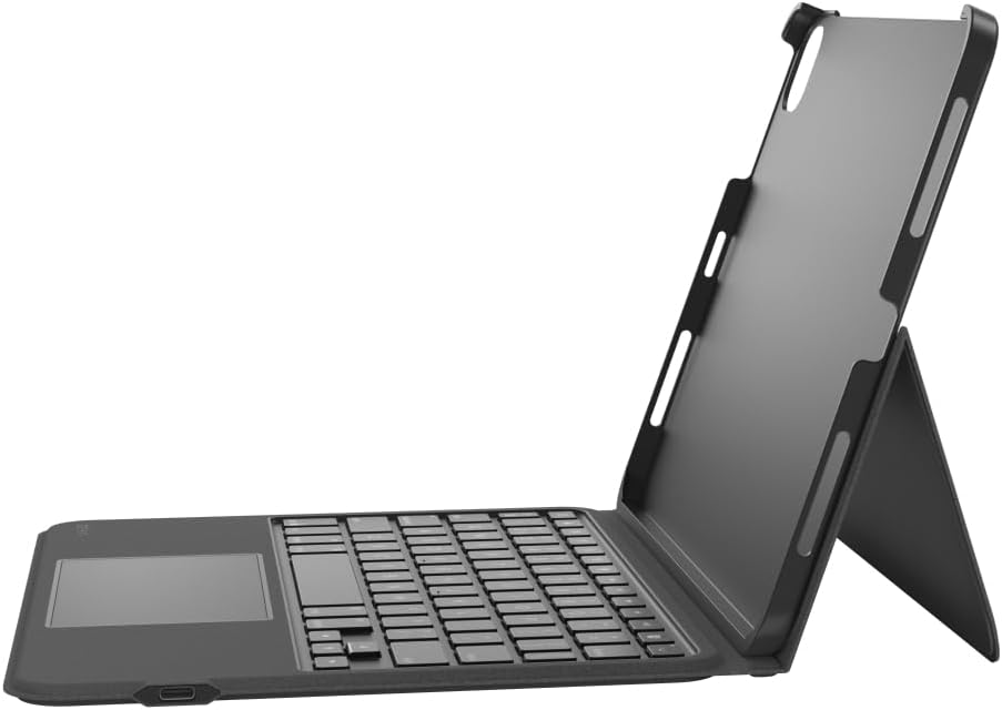 Belkin Funda con teclado para iPad de uso diario con soporte, teclado Bluetooth retroiluminado, controles multigestos, almacenamiento magnético para Apple Pencil QWERTY, teclas multimedia para iPad