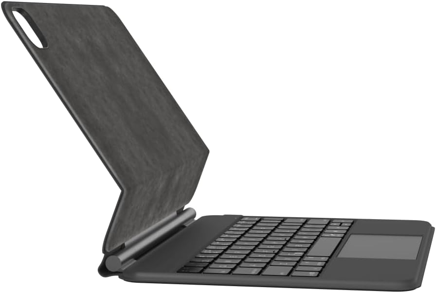 Belkin - Funda para teclado Pro iPad con soporte magnético, teclado Bluetooth retroiluminado, controles multigestos, almacenamiento Apple Pencil, funda de piel, QWERTY, teclas multimedia para iPad Air