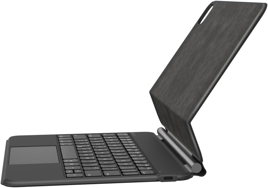 Belkin - Funda para teclado Pro iPad con soporte magnético, teclado Bluetooth retroiluminado, controles multigestos, almacenamiento Apple Pencil, funda de piel, QWERTY, teclas multimedia para iPad Air