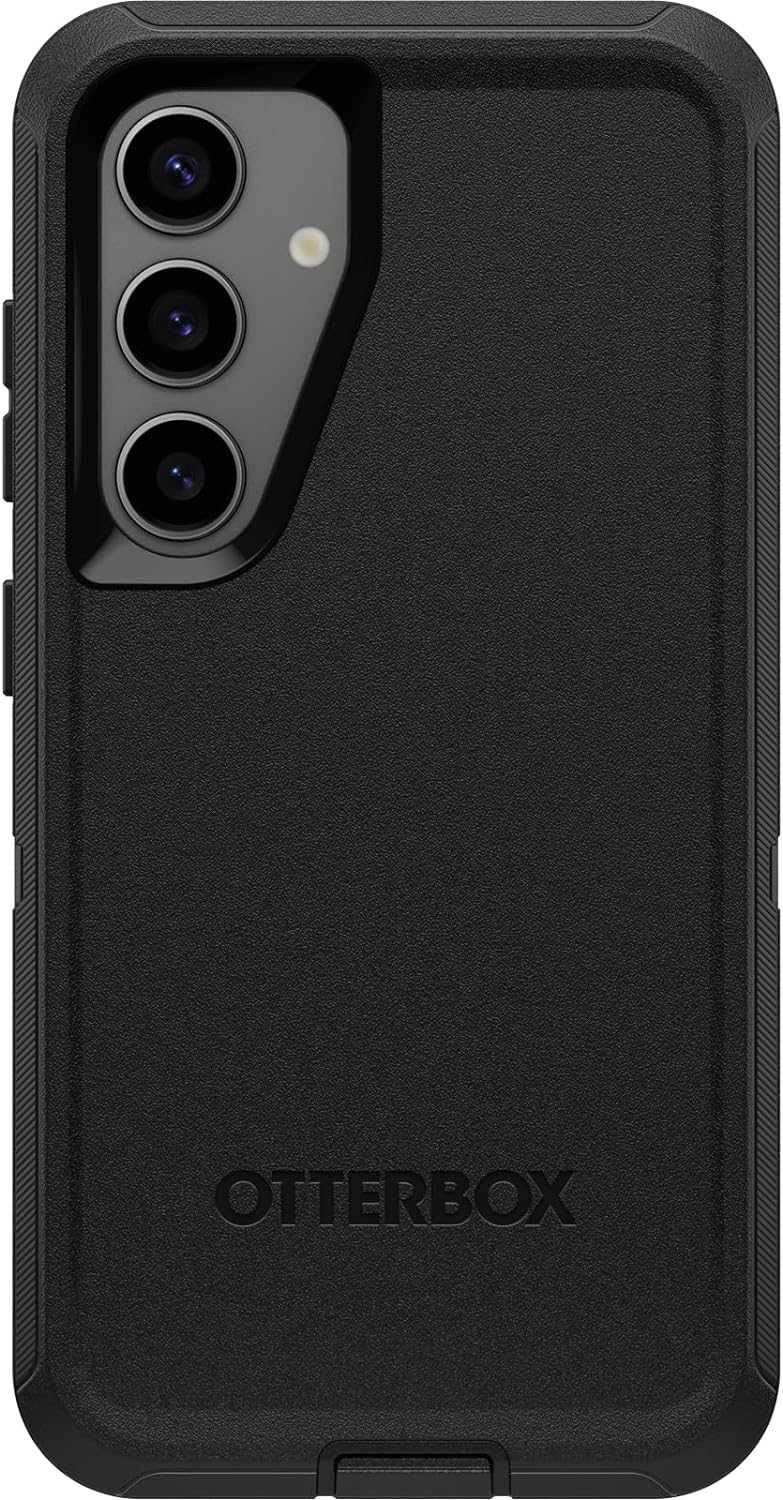 OtterBox Defender Case for Samsung Galaxy S24, Shockproof, Drop Proof, Ultra-Rugged, Protective Case, 5x Tested to Military Standard, Black, Non-Retail Packaging