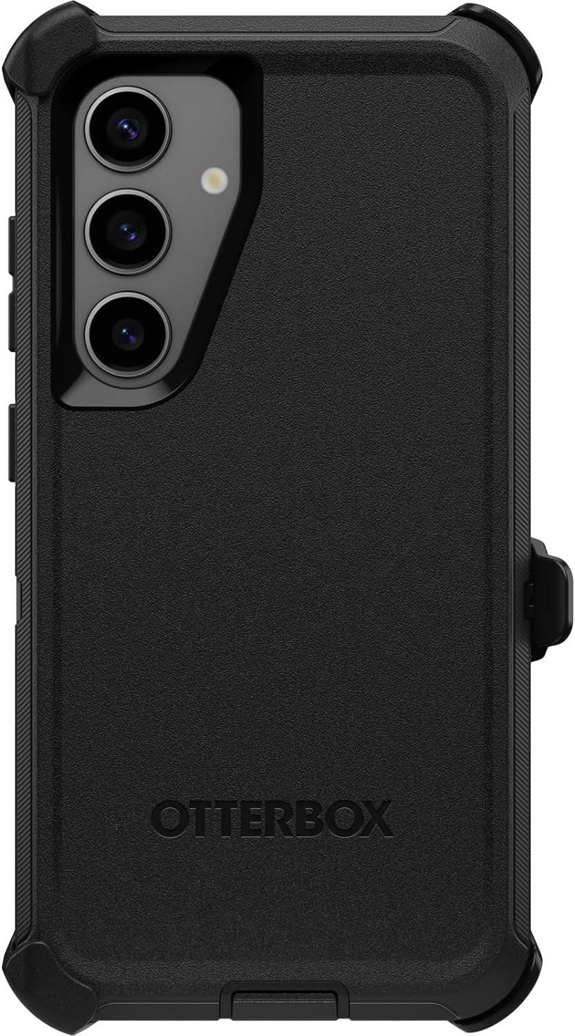 OtterBox Defender Case for Samsung Galaxy S24, Shockproof, Drop Proof, Ultra-Rugged, Protective Case, 5x Tested to Military Standard, Black, Non-Retail Packaging
