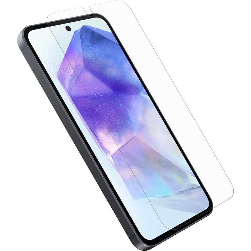 OtterBox Glass Screen Protector for Samsung Galaxy A55 5G, Tempered Glass, Scratch Protection, Drop Defense for Shatter Protection - Non-Retail Packaging Clear