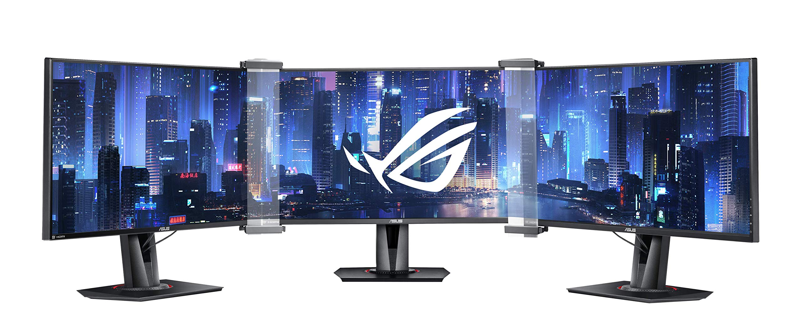 ASUS ROG Bezel Free Kit ABF01 (Zubehör für Gaming Monitore um Lücken zwischen den Bildschirmen zu schließen, bis 27 Zoll, einfache Montage