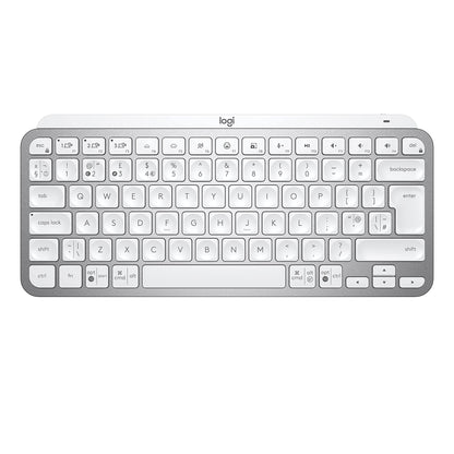 Logitech MX Keys Mini Minimalist Wireless Illuminated Keyboard, Compact, Bluetooth, Backlight, USB-C, Compatible with Apple MacOS, iOS, Windows, Linux, Android, Metal, Light Gray, QWERTY