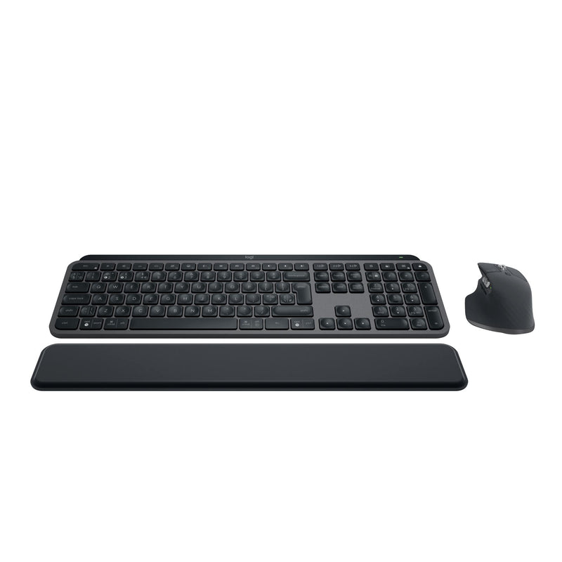 Logitech MX Keys S COMBO - Performance Wireless Keyboard and Mouse with Palm Rest, Customisable Illumination, Fast Scrolling, Bluetooth, USB C, Windows, Linux, Chrome, Mac, QWERTY UK Layout