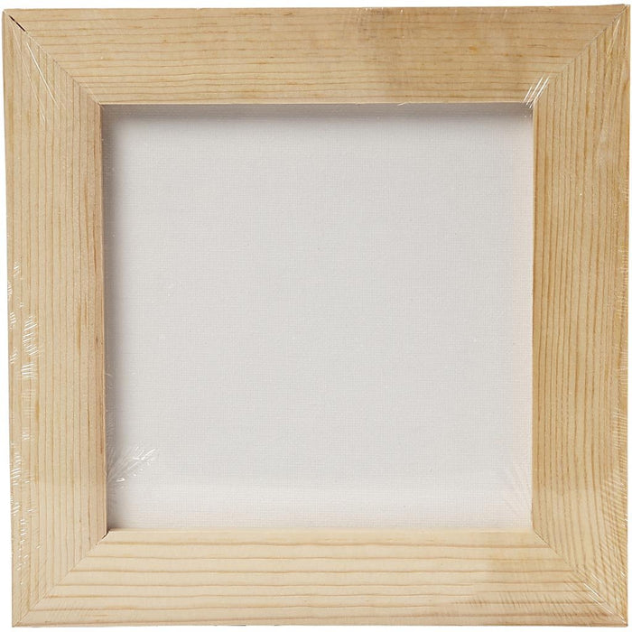 Creativ Company 8 x 20 cm 1-Piece Cotton Wood Framed Canvas Panel, White