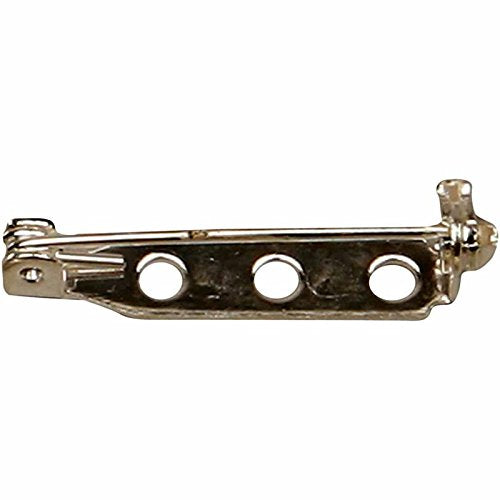 Creativ Company 600720 10-Piece Silver-Plated Brooch Backs